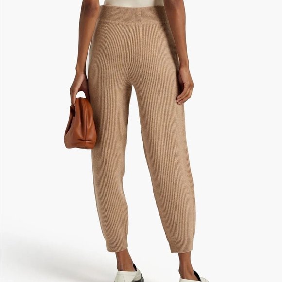 RAG & BONE Piere ribbed 100% cashmere Jogger pants Camel size Small - Picture 2 of 7